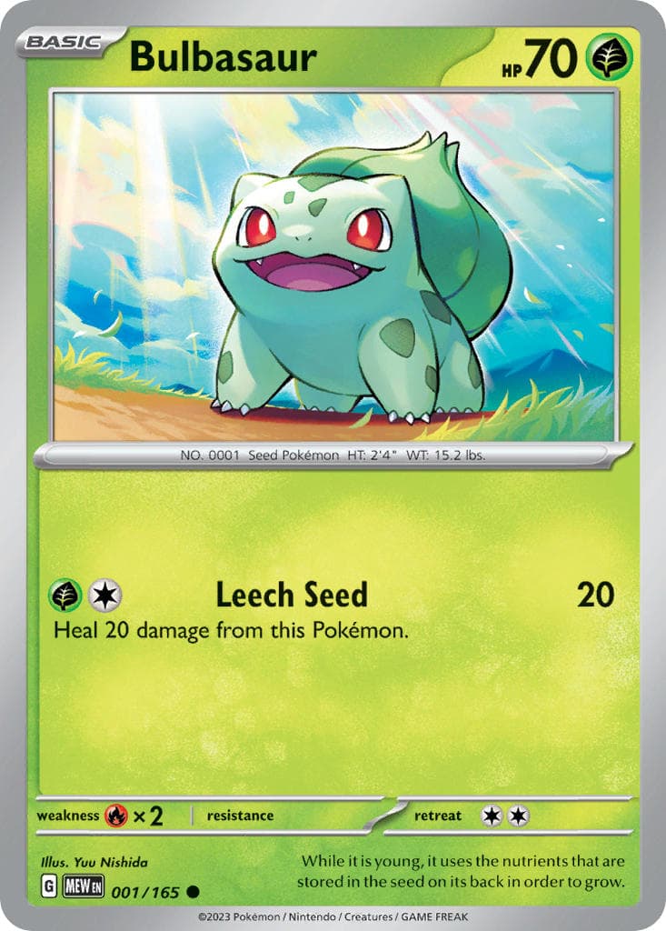 Bulbasaur (MEW #001) Pokemon Card