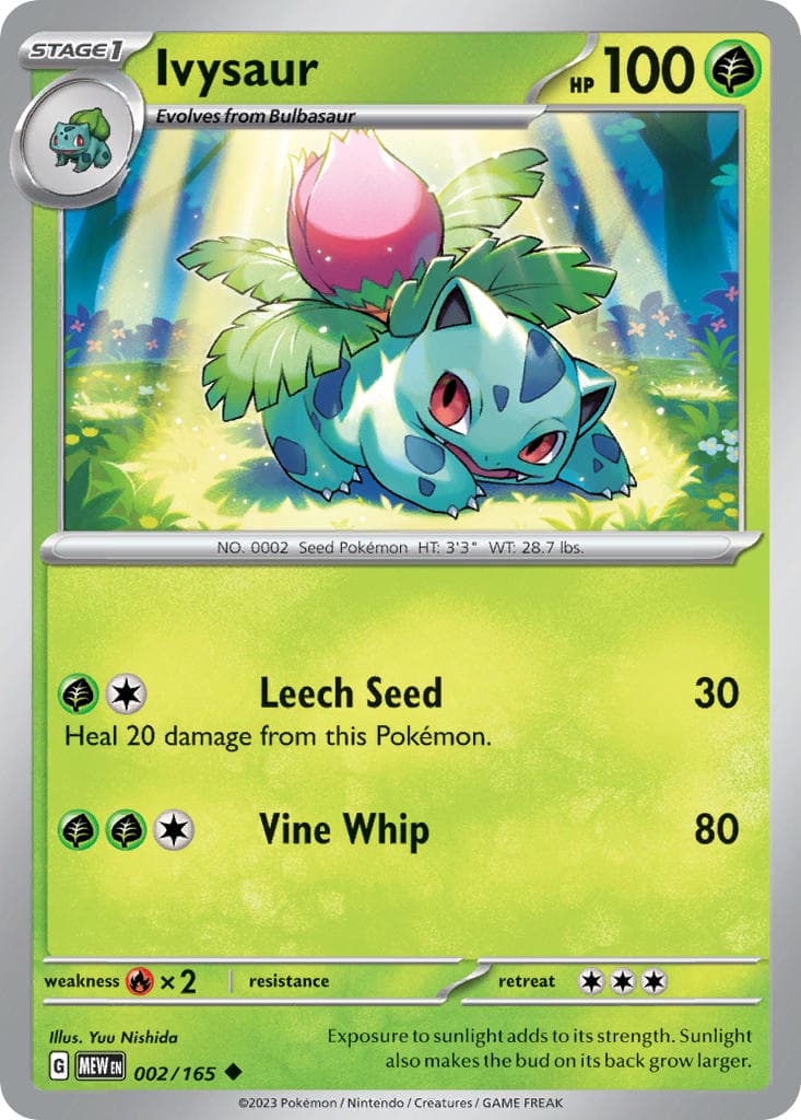 Ivysaur (MEW #002) Pokemon Card