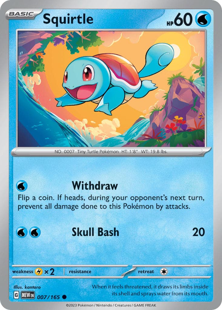 Squirtle (MEW #007) Pokemon Card