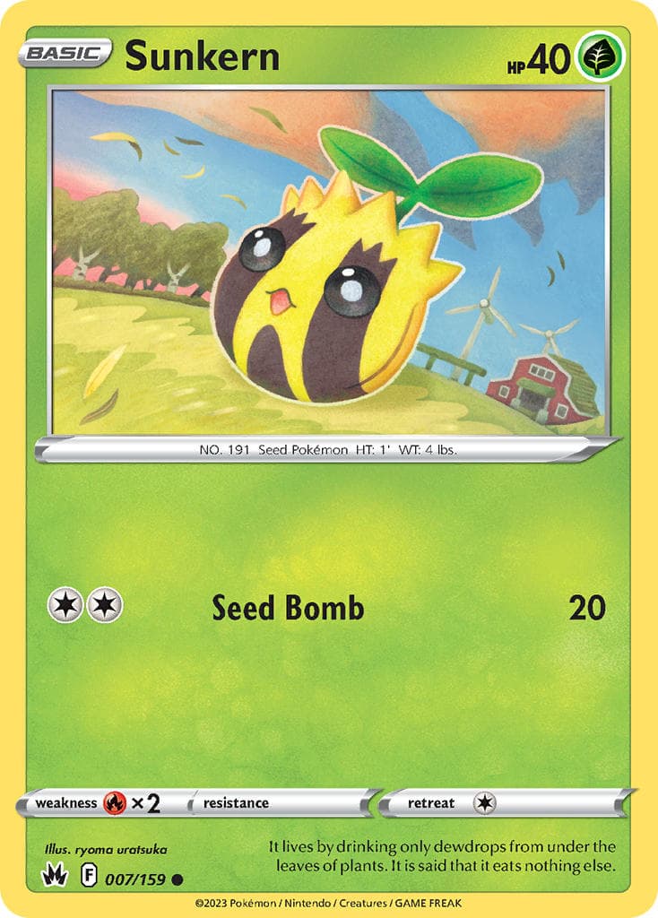 Sunkern (CRZ #007) Pokemon Card