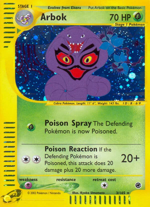 Arbok (#3) Pokemon Card