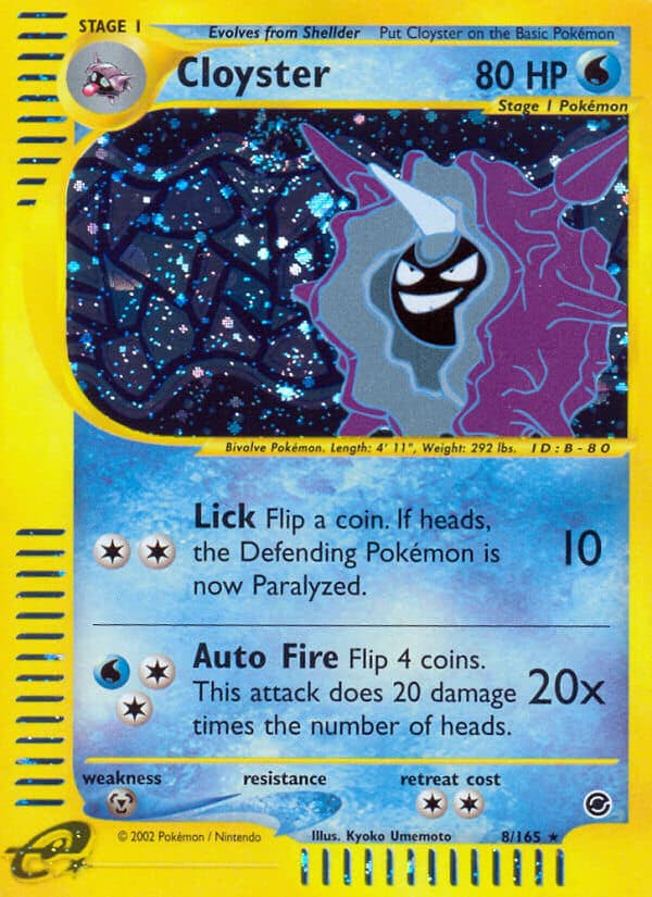 Cloyster (#8) Pokemon Card