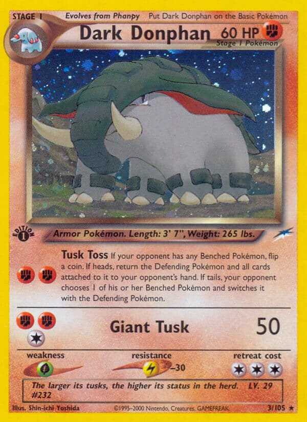 Dark Donphan Pokemon Card
