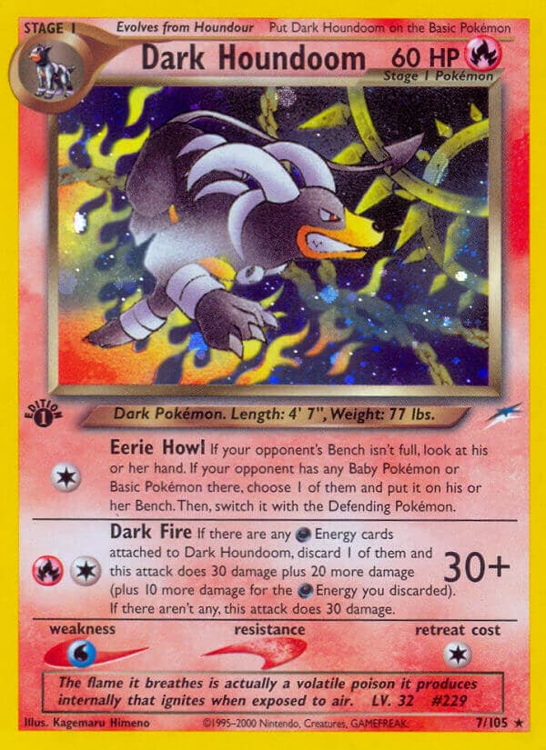 Dark Houndoom Pokemon Card