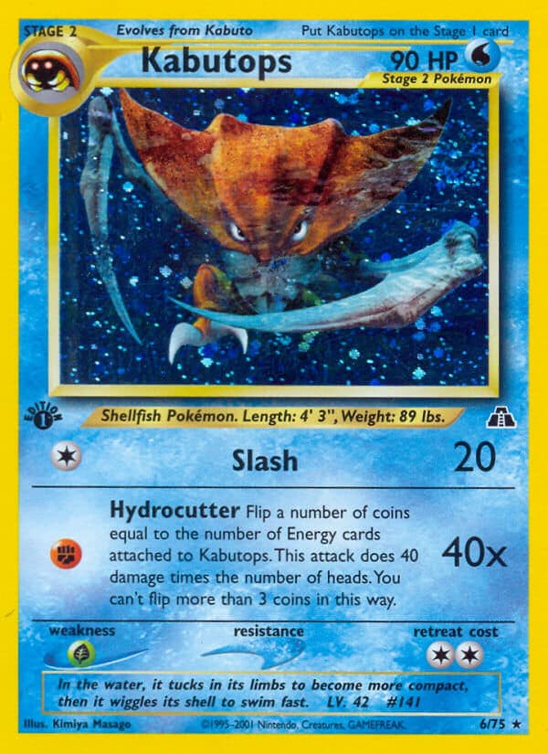 Kabutops (#6) Pokemon Card