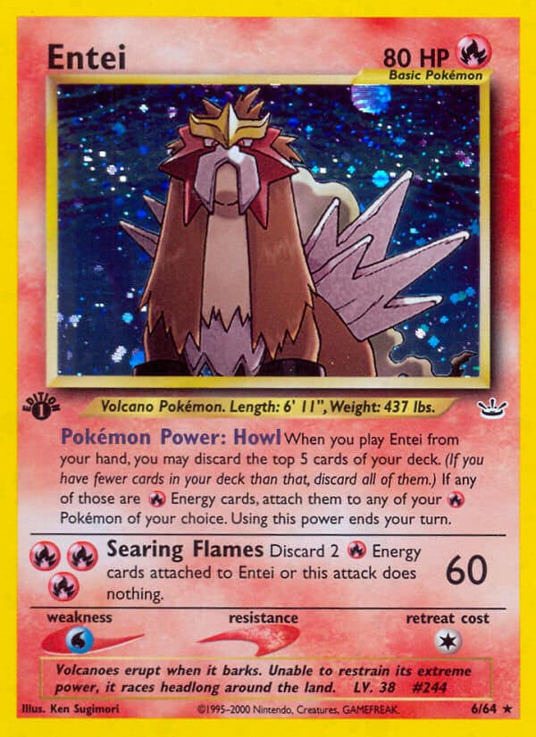 Entei (#6) Pokemon Card