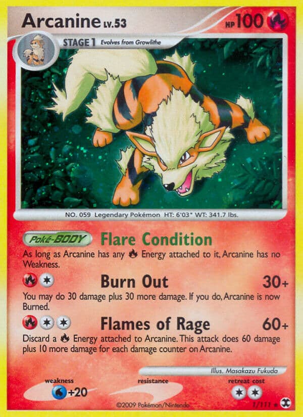 Arcanine (RR #001) Pokemon Card