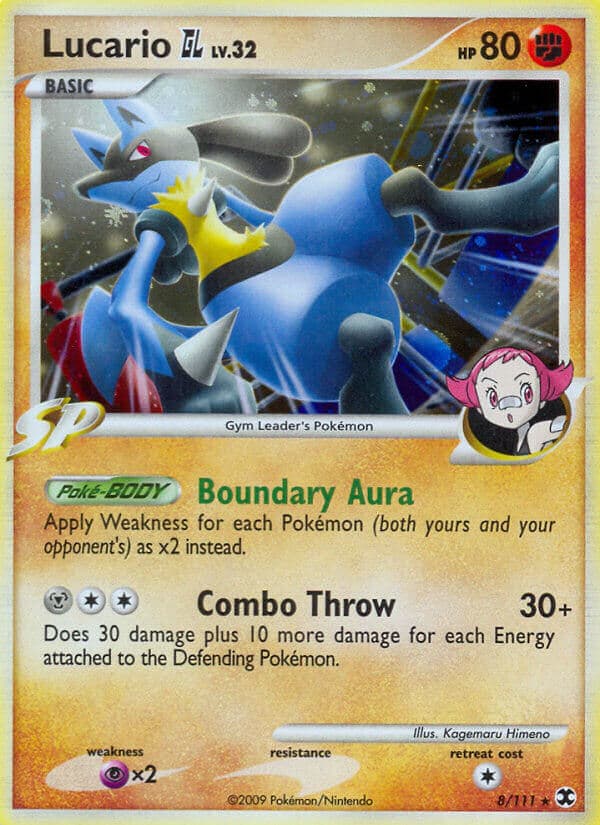 Lucario GL (RR #008) Pokemon Card
