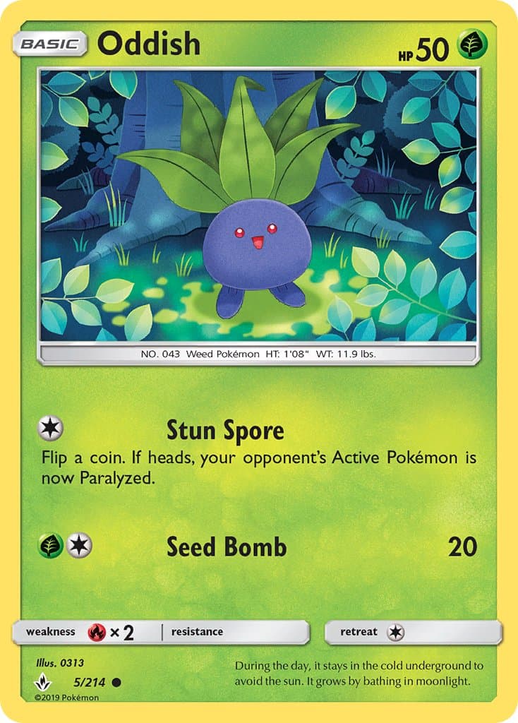 Oddish (UNB #005) Pokemon Card