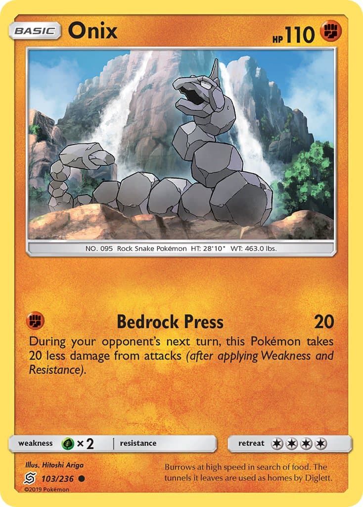 Onix (UNM #103) Pokemon Card