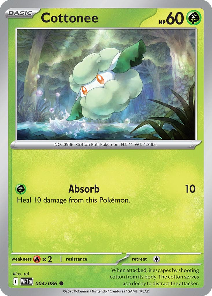 Cottonee (WHT #004) Pokemon Card