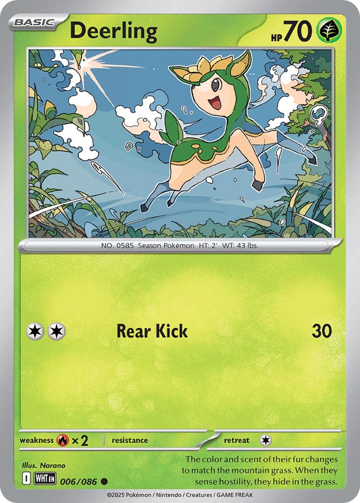 Deerling (WHT #006) Pokemon Card