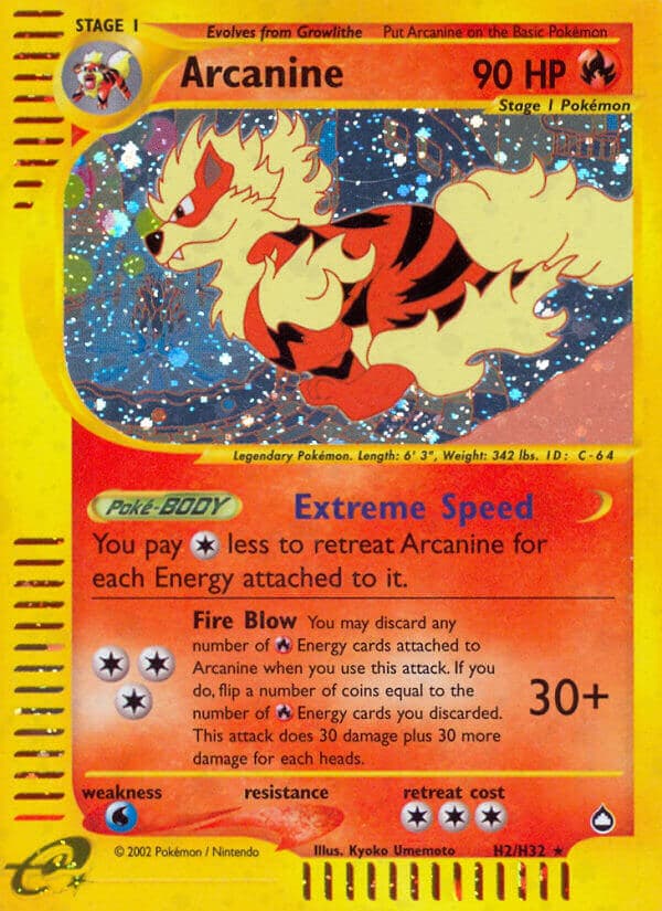 Arcanine (#H2) Pokemon Card