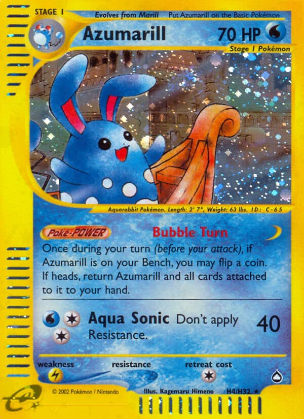 Azumarill (#H4) Pokemon Card