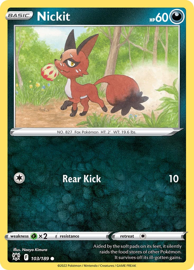 Nickit (ASR #103) Pokemon Card