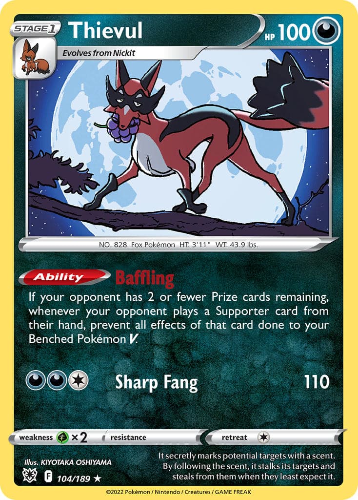 Thievul (ASR #104) Pokemon Card