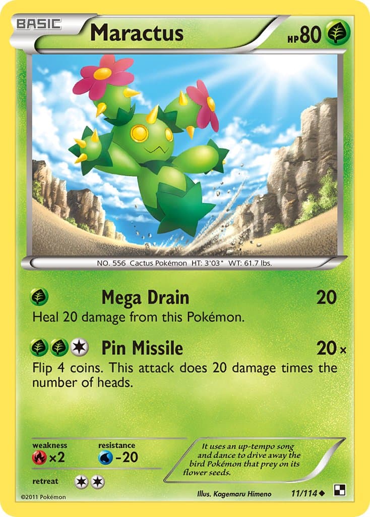 Maractus (BLW #11) Pokemon Card