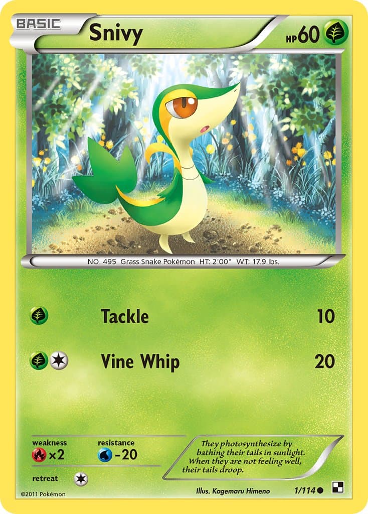 Snivy (BLW #1) Pokemon Card