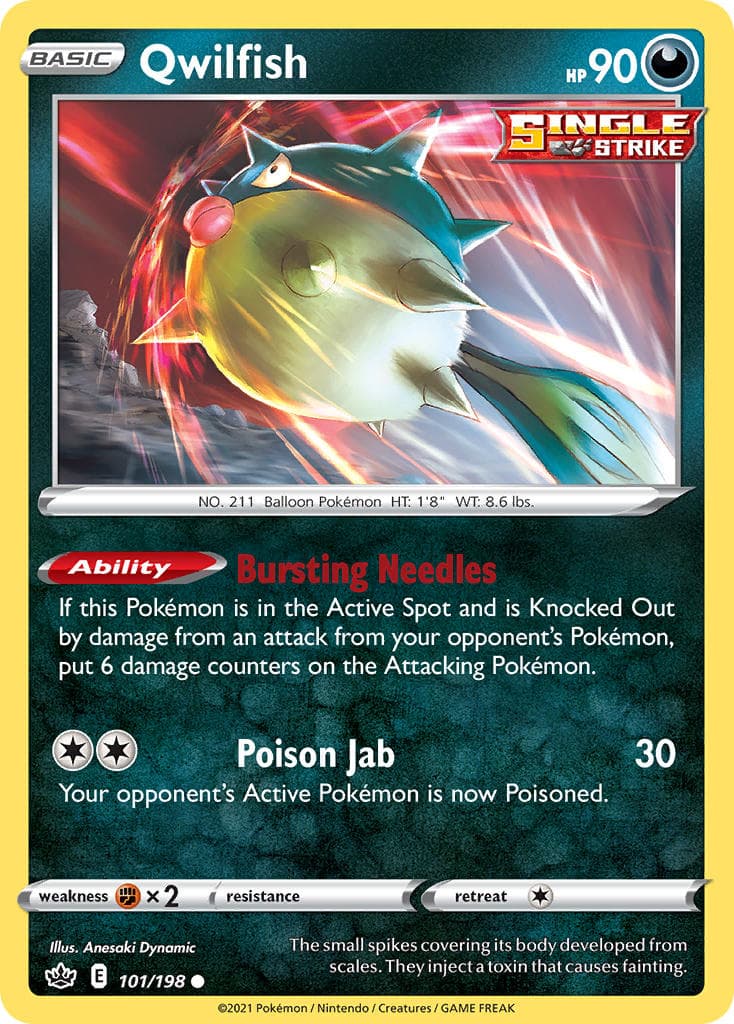 Qwilfish (CRE #101) Pokemon Card