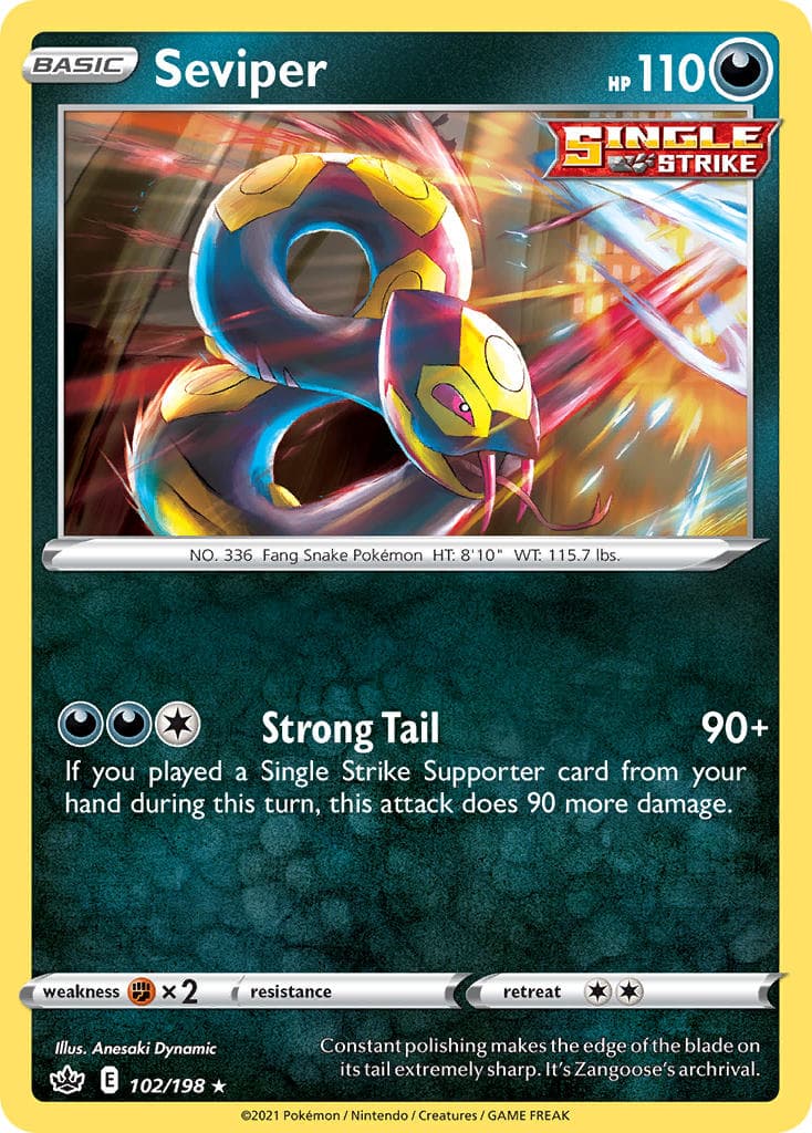 Seviper (CRE #102) Pokemon Card