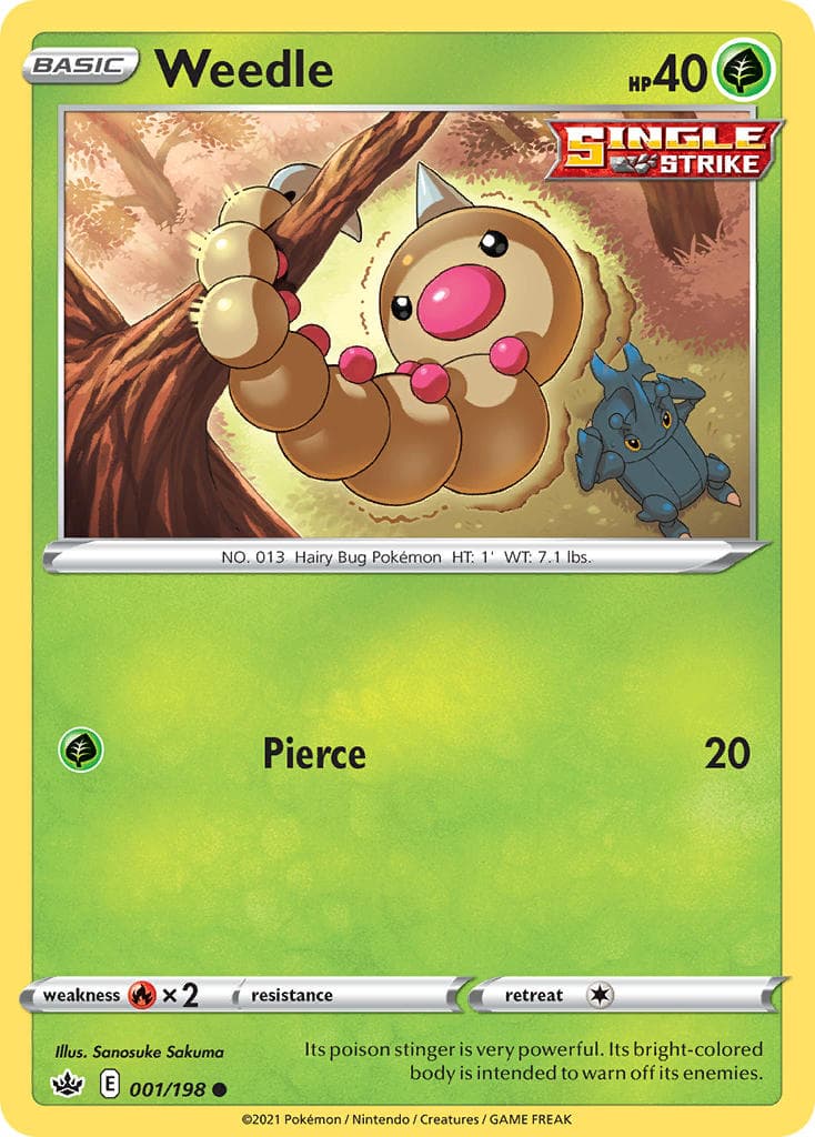 Weedle (CRE #1) Pokemon Card