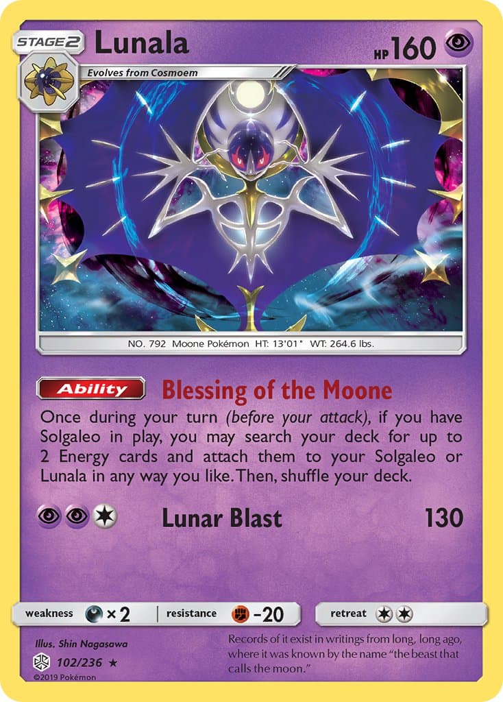Lunala (CEC #102) Pokemon Card