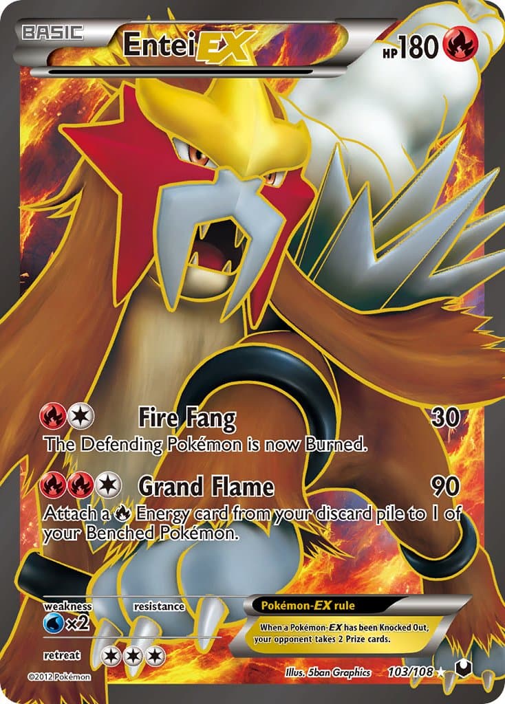 Entei-EX (DEX #103) Pokemon Card
