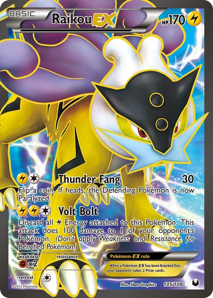 Raikou-EX (DEX #105) Pokemon Card