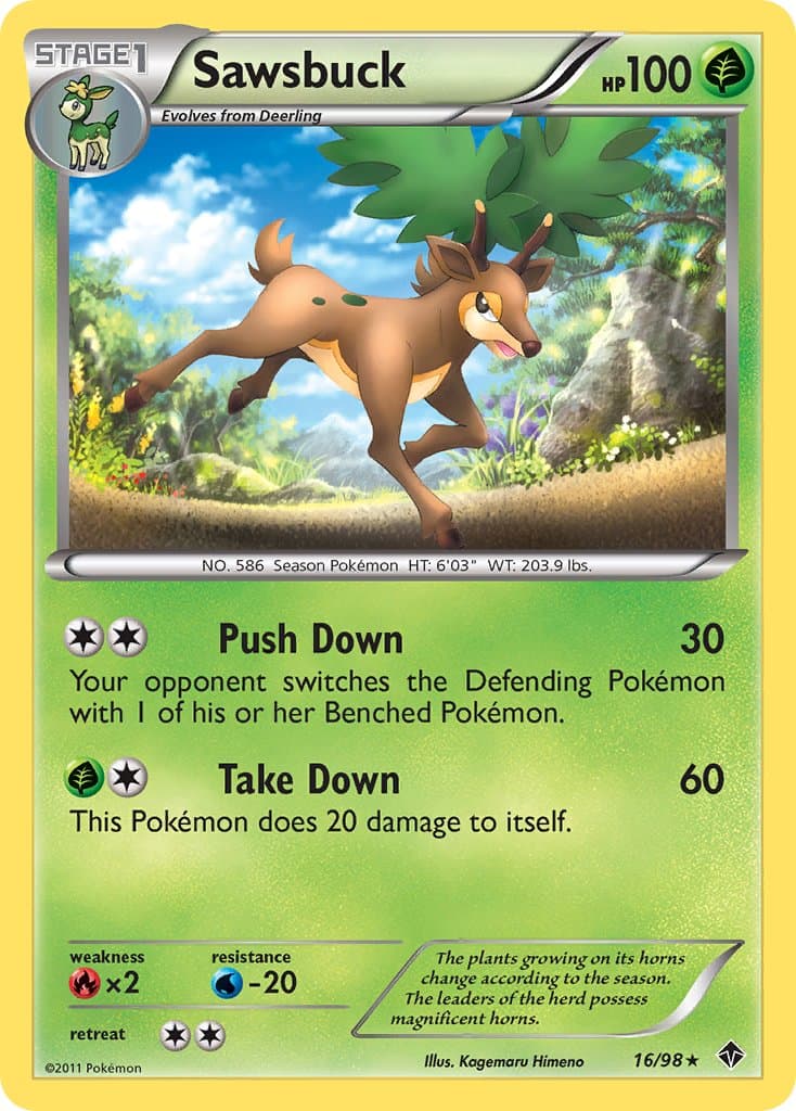 Sawsbuck (EPO #16) Pokemon Card