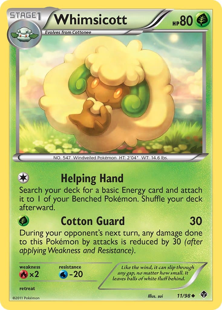 Whimsicott (EPO #11) Pokemon Card