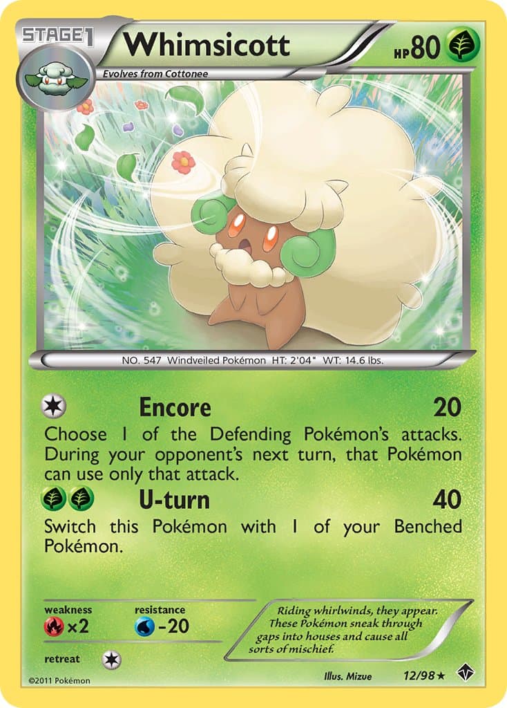 Whimsicott (EPO #12) Pokemon Card