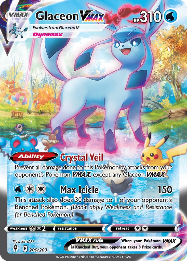 Glaceon VMAX (EVS #209) Pokemon Card