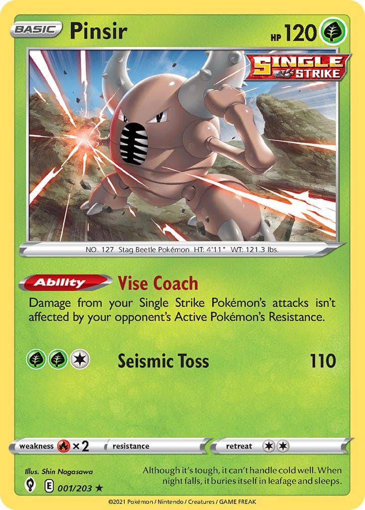 Pinsir (EVS #1) Pokemon Card