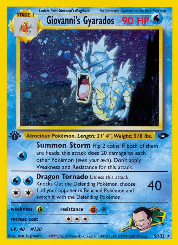 Giovanni's Gyarados Pokemon Card