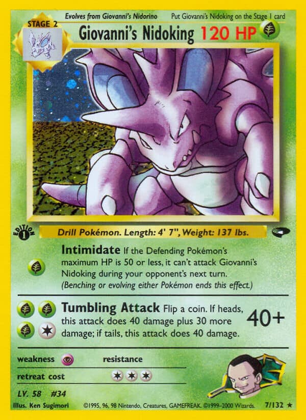 Giovanni's Nidoking Pokemon Card