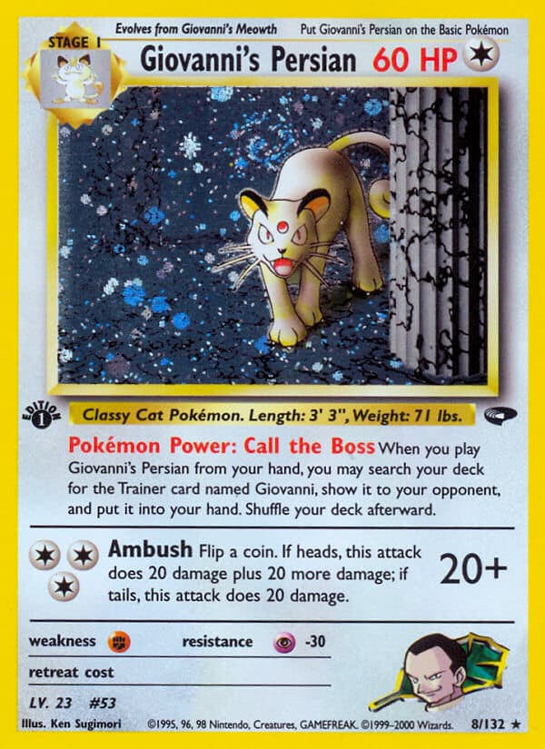 Giovanni's Persian Pokemon Card