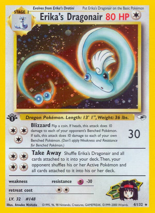 Erika's Dragonair Pokemon Card