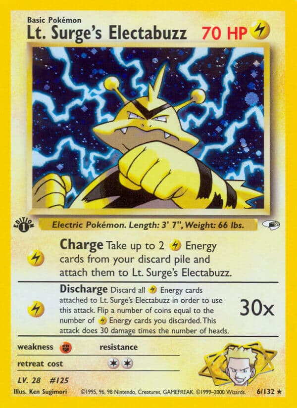 Lt. Surge's Electabuzz (Holo) Pokemon Card