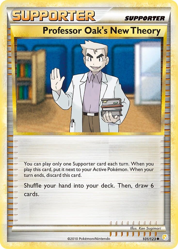 Professor Oak's New Theory (HS #101) Pokemon Card