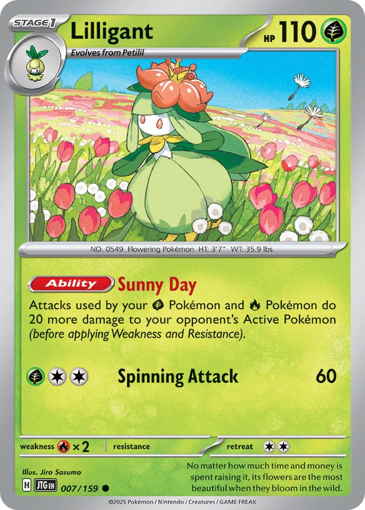 Lilligant (JTG #007) Pokemon Card