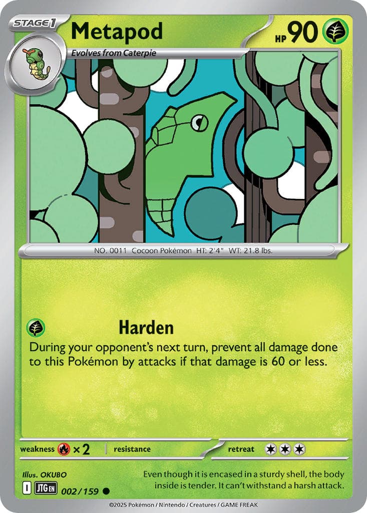 Metapod (JTG #002) Pokemon Card