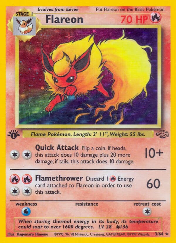 Flareon Pokemon Card