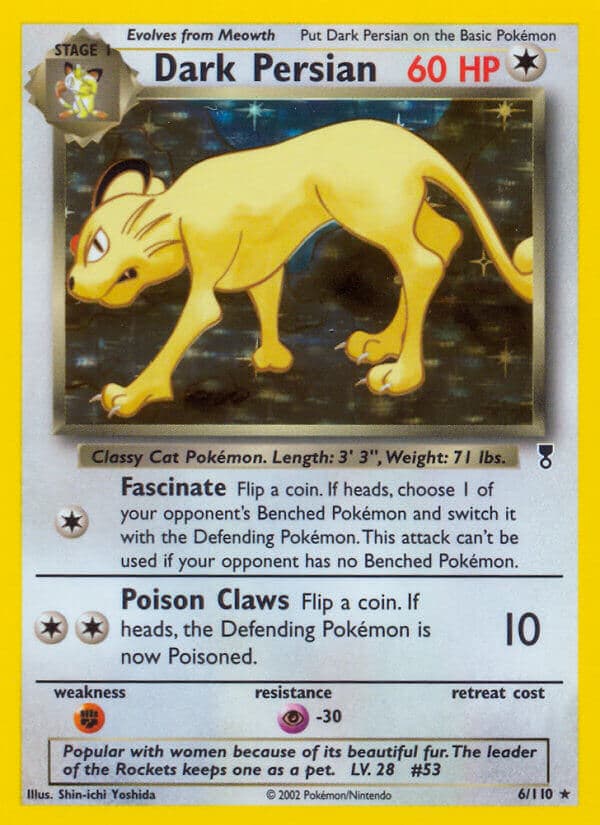 Dark Persian Pokemon Card