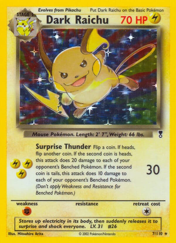 Dark Raichu Pokemon Card