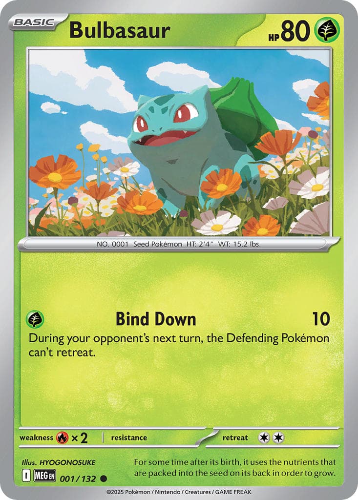 Bulbasaur (MEG #001) Pokemon Card