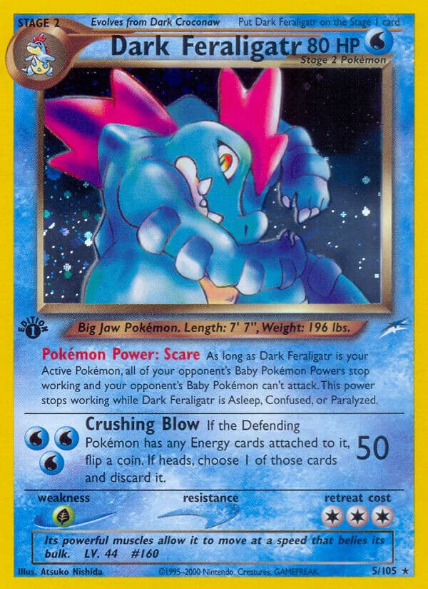 Dark Feraligatr Pokemon Card