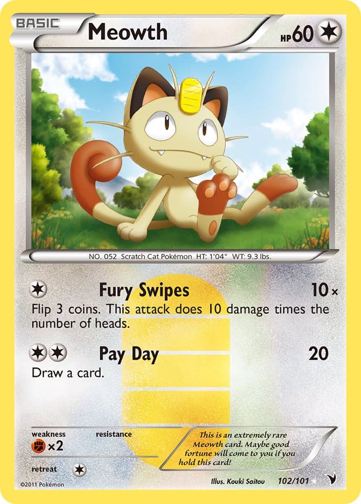Meowth (NVI #102) Pokemon Card