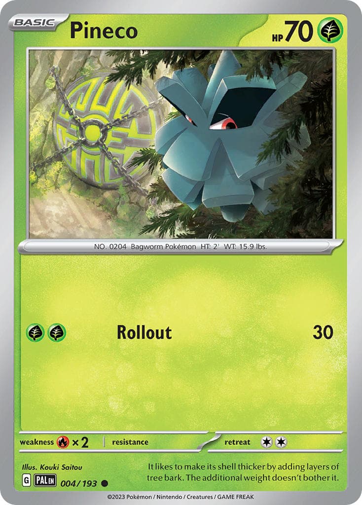 Pineco (PAL #004) Pokemon Card