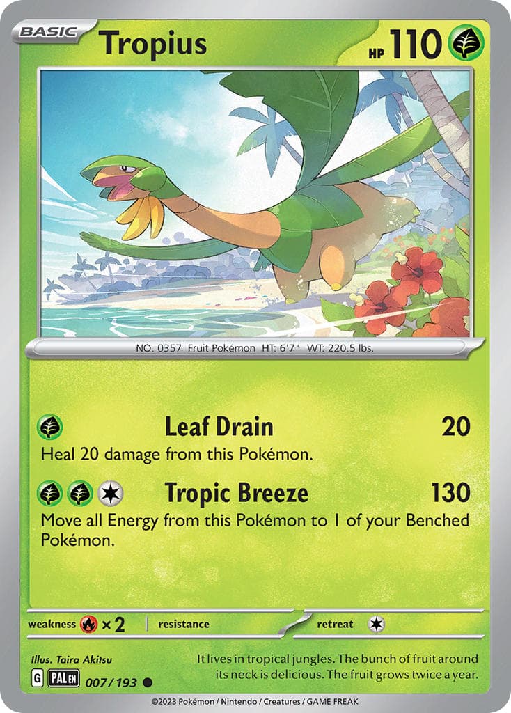 Tropius (PAL #007) Pokemon Card