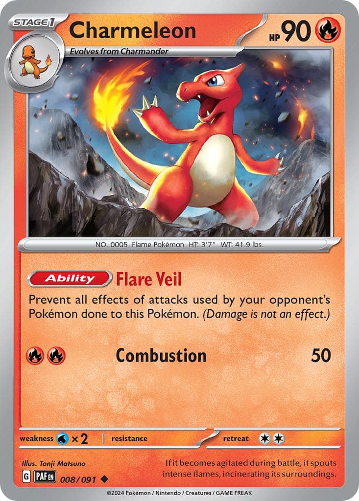 Charmeleon (PAF #008) Pokemon Card
